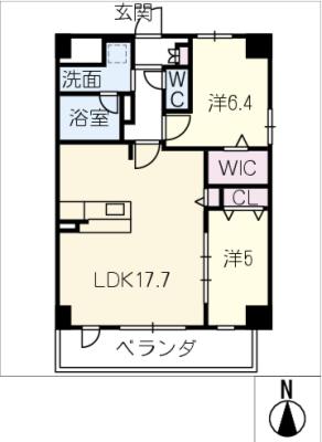 オースピシャスクラウド鳴海の間取り