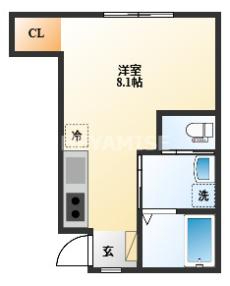 長崎市目覚町のアパートの間取り