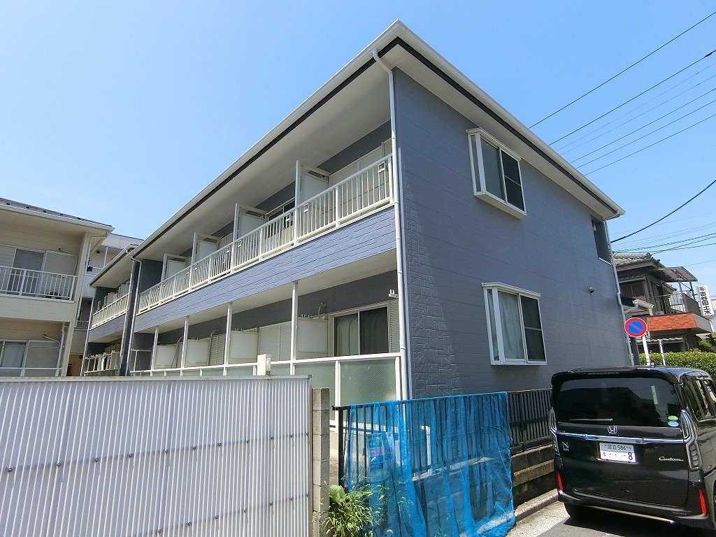 建物外観　野崎ハイツ２　ＮＴＴインターネット接続可　都市ガスです。