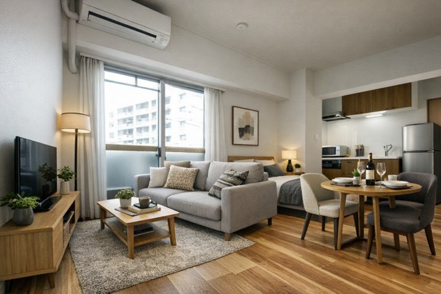 居室・リビング　こちらの家具はＣＧです。家具付きではございません。