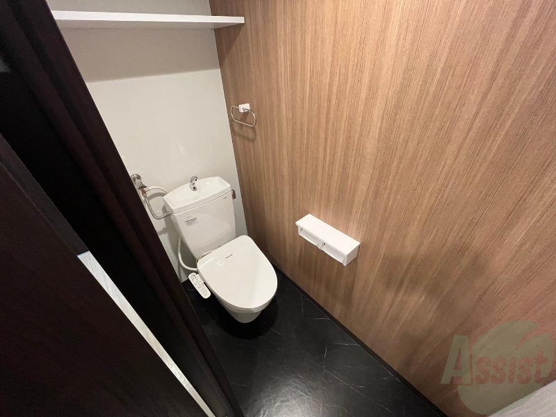 トイレ　ウォシュレット機能がついたトイレ。安心して使用できますね。