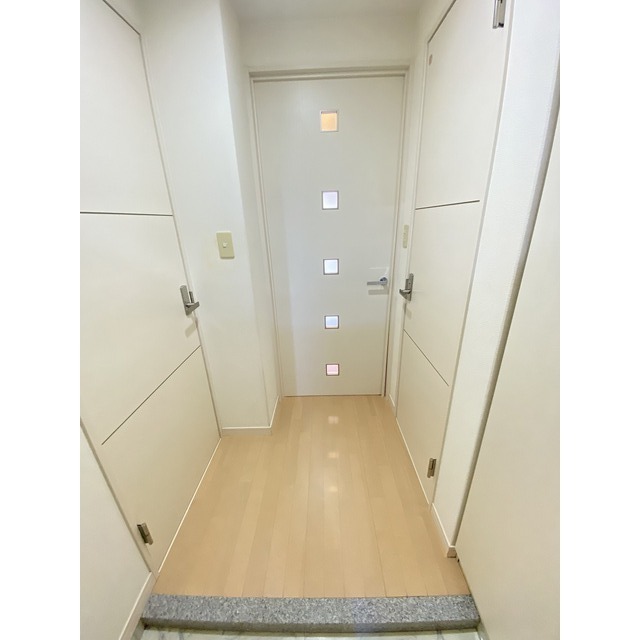 玄関　天井照明が玄関をライトアップ