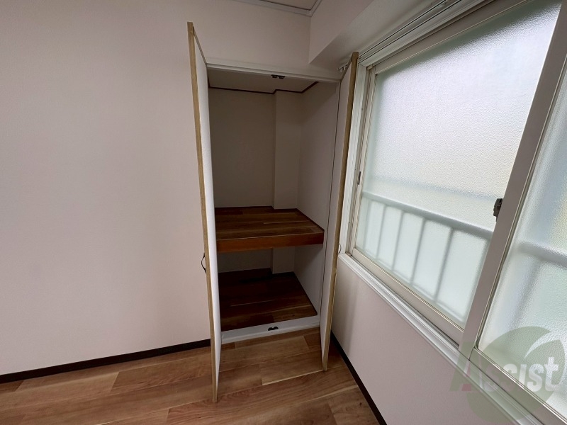 収納　寝室の収納です。部屋がすっきり片付きます。