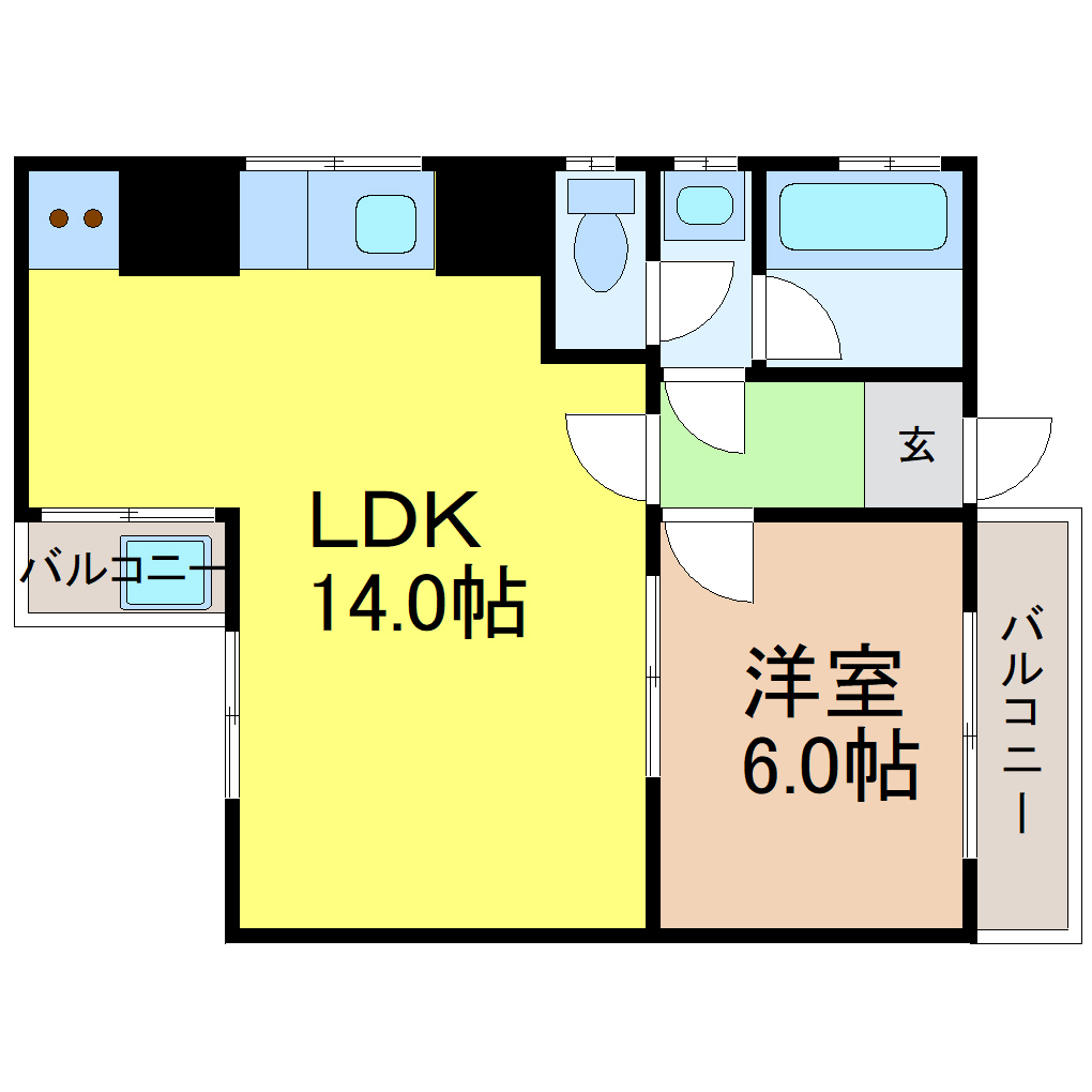 地下鉄名城線 上前津駅 徒歩5分 4階建 築37年の間取り写真