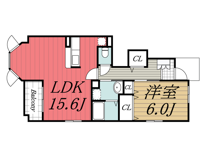 ＪＲ内房線 五井駅 徒歩13分 2階建 築20年の間取り写真