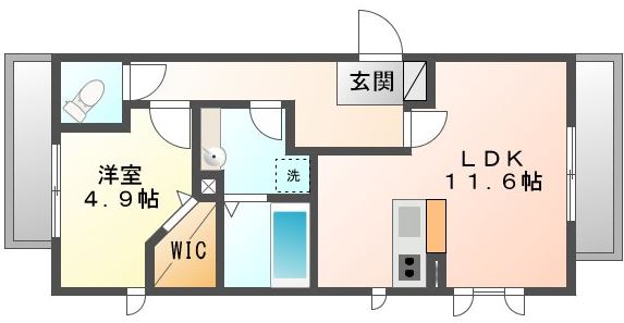 ＪＲ宇野線 備前西市駅 徒歩15分 3階建 築14年の間取り写真
