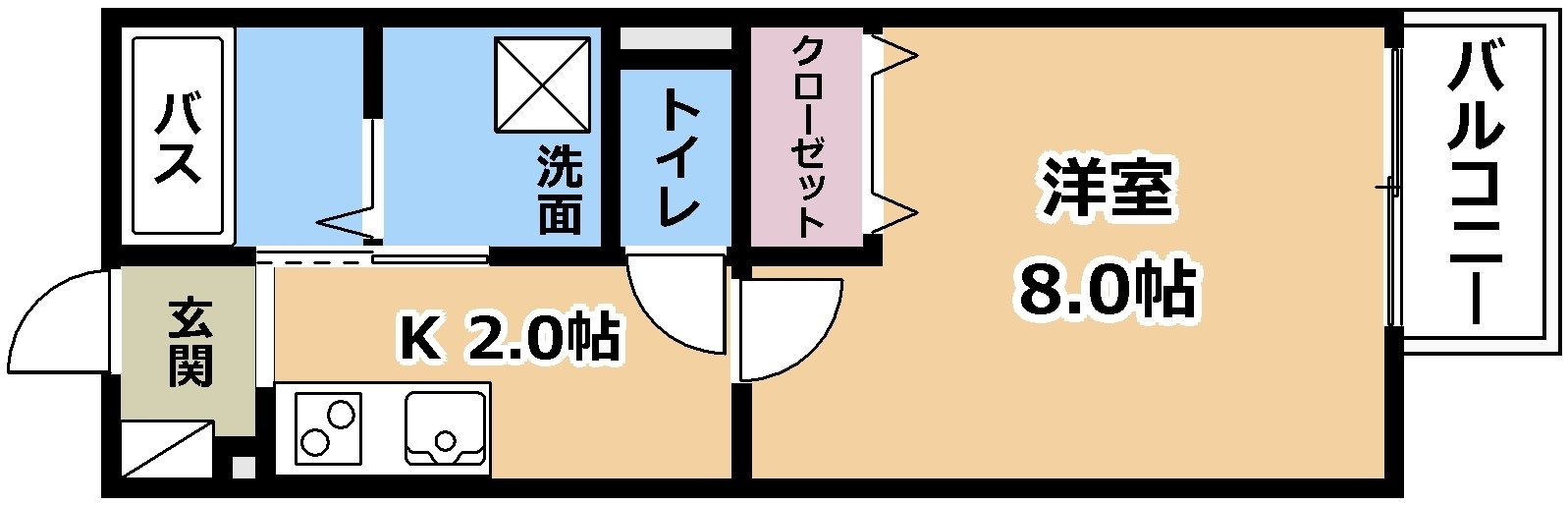 コーポサカエの間取り写真