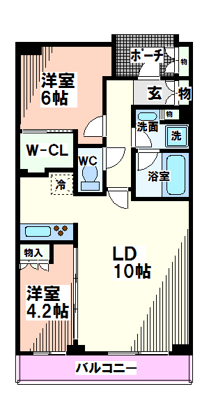 西武国分寺線 恋ケ窪駅 徒歩17分 3階建 築19年の間取り写真