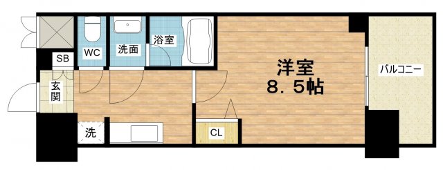 スプランディッド難波IIIの間取り写真