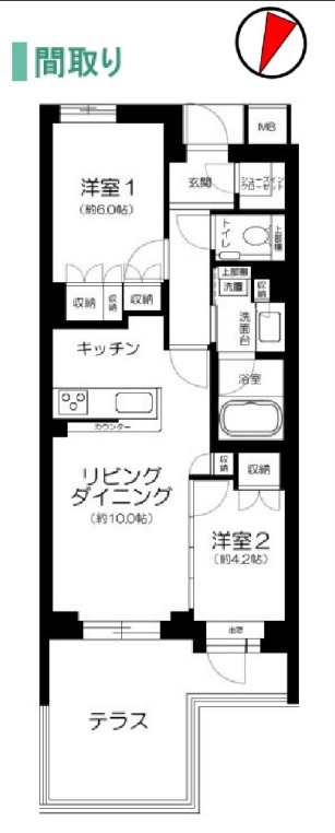 オーベル目黒の間取り写真