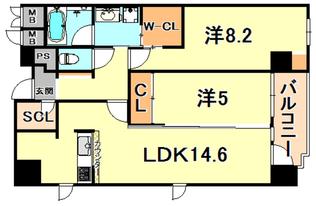 LUKICIA神戸の間取り写真