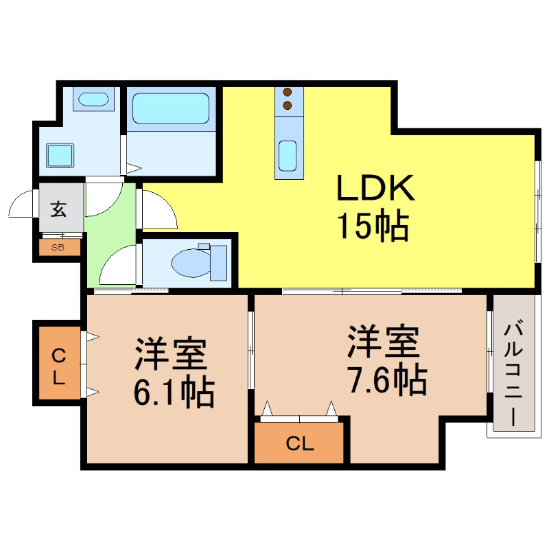 地下鉄鶴舞線 大須観音駅 徒歩1分 10階建 築4年の間取り写真