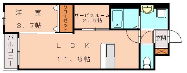 Fleur de Plage和白の間取り写真