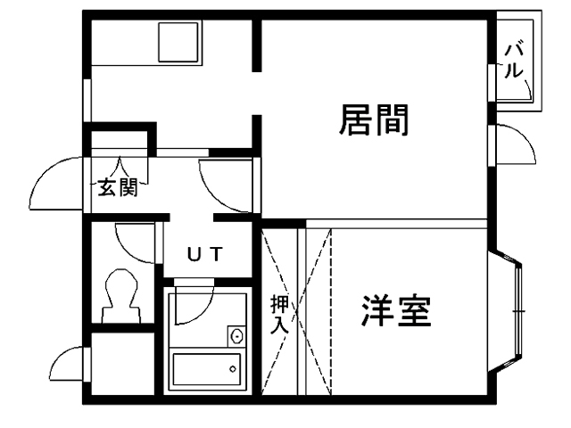 仙台市地下鉄南北線 北仙台駅 徒歩15分 3階建 築37年の間取り写真