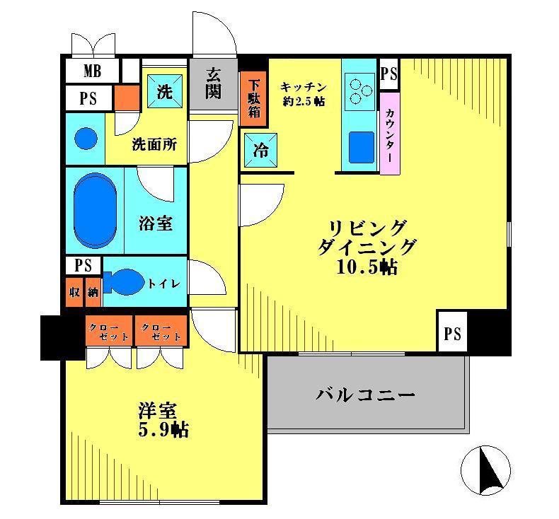 コートリヴィエール東六郷の間取り写真