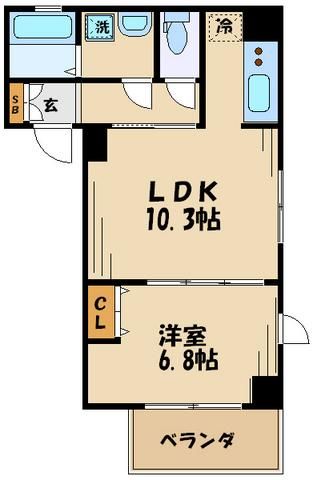 小田急線 千歳船橋駅 徒歩11分 6階建 築15年の間取り写真