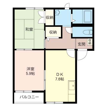 スターパレス片瀬　（2F）の間取り