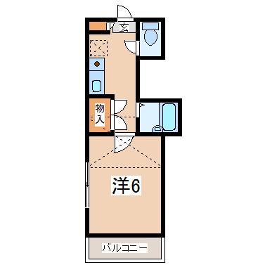 郡山市田村町徳定のアパートの間取り