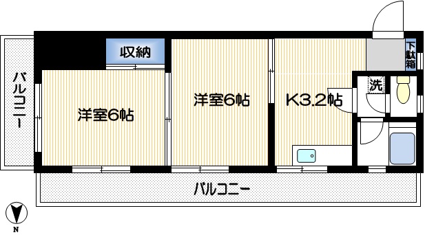 福田ビルの間取り