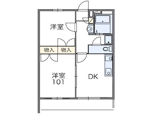 レオパレスＷＩＮＧの間取り