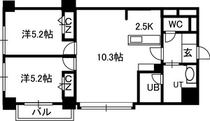 ＰＲＩＭＥ　ＵＲＢＡＮ北３条通の間取り