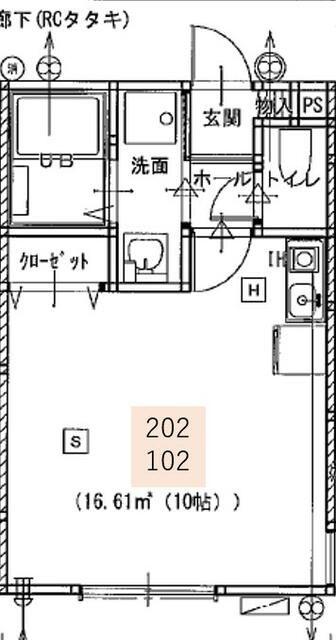 神奈川県横須賀市馬堀町１（アパート）の賃貸物件の間取り