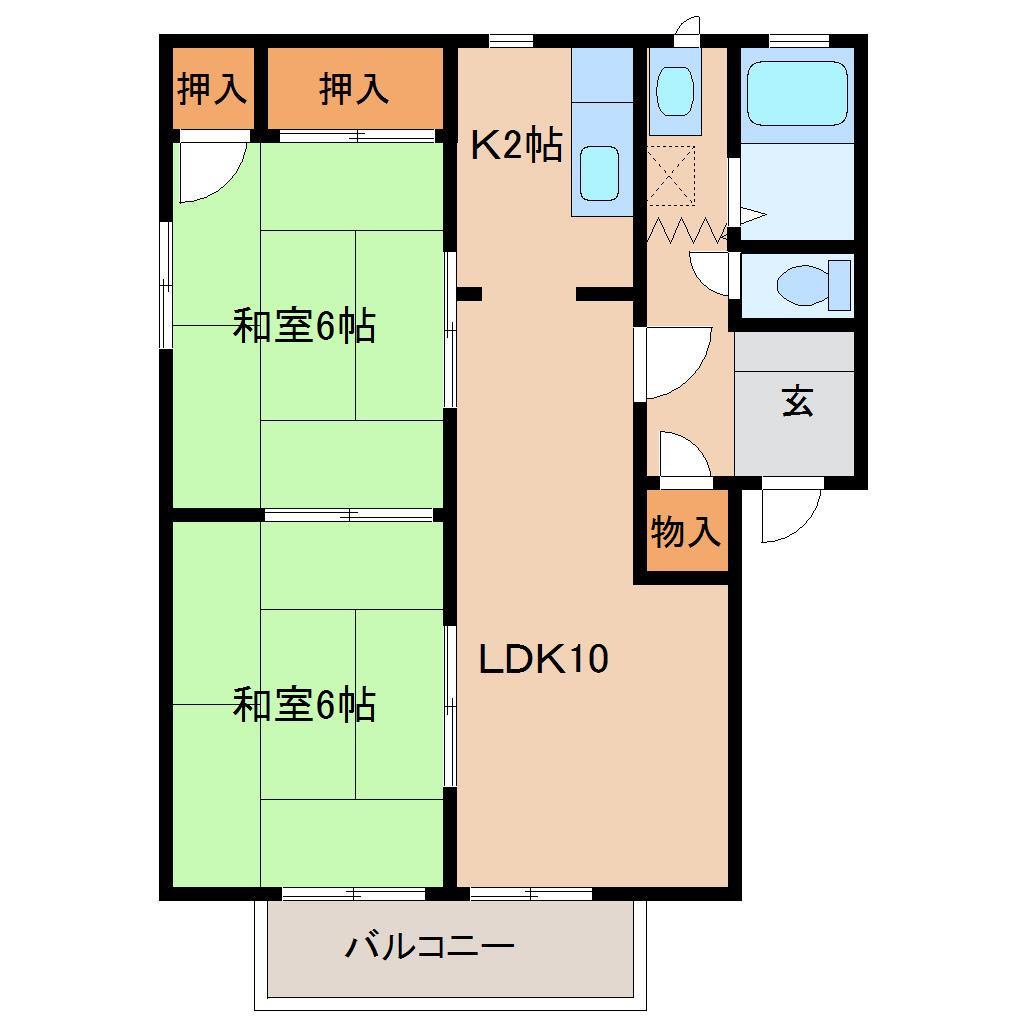 フレグランス上田Ａの間取り