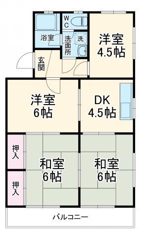 コーポ都の間取り