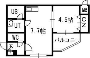 スカイヒルズＮ１５の間取り