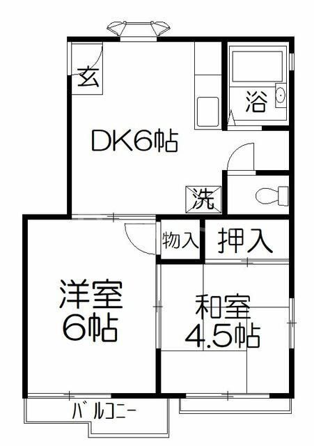 さいたま市北区日進町のアパートの間取り