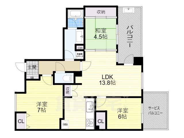 【ＴＡＴディナスティ茨木大池の間取り】