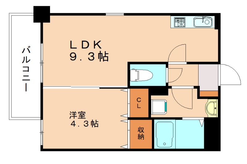 北九州市小倉北区宇佐町のマンションの間取り