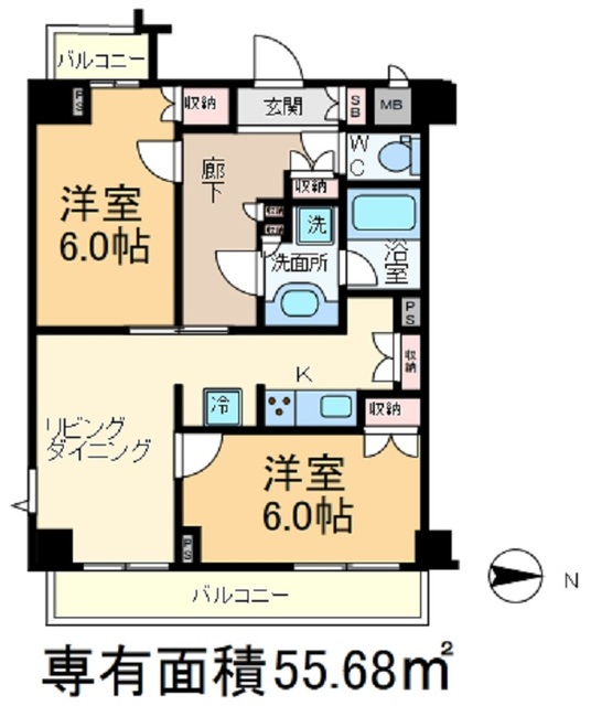 ルーブル東十条弐番館の間取り