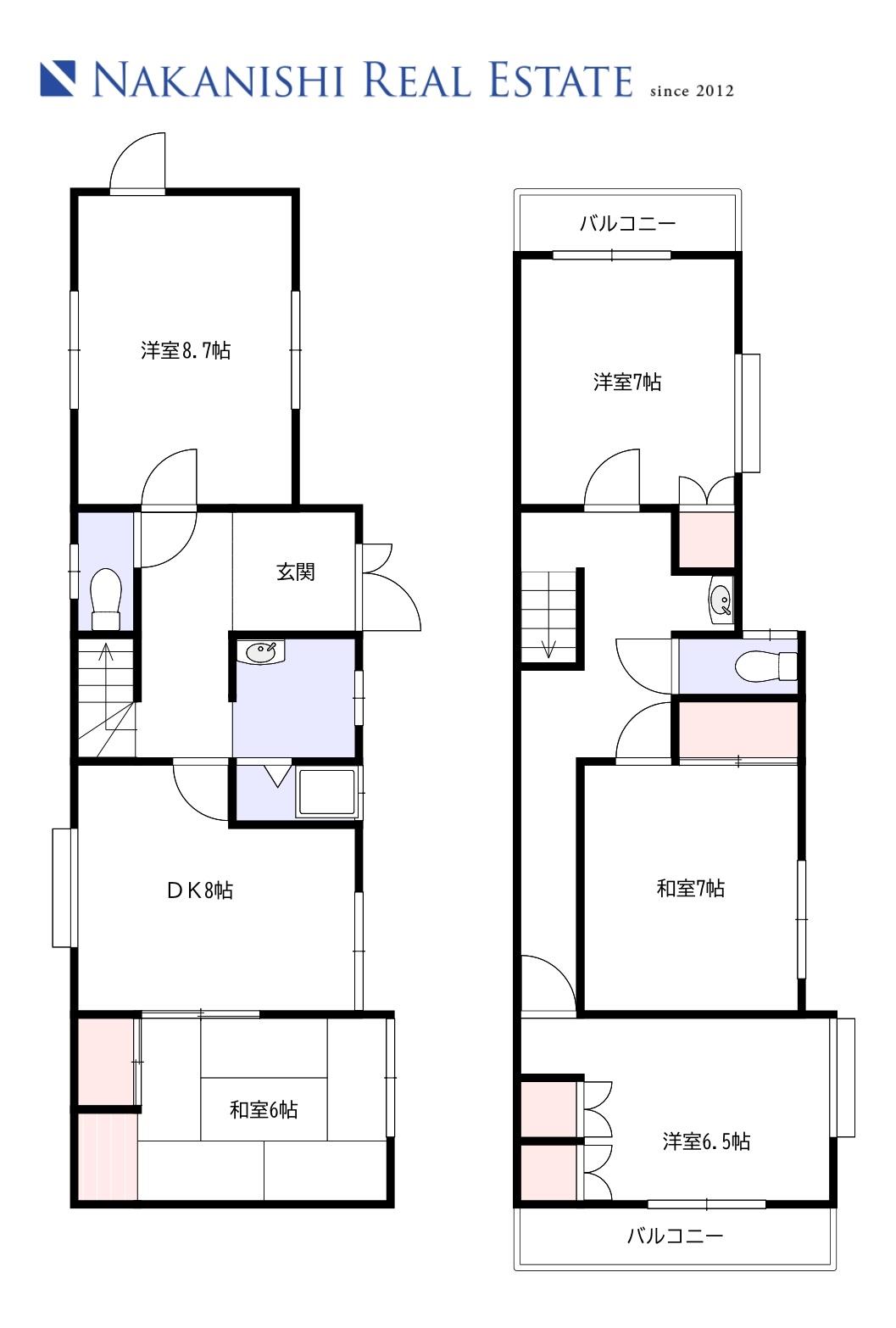 朝霧町戸建の間取り