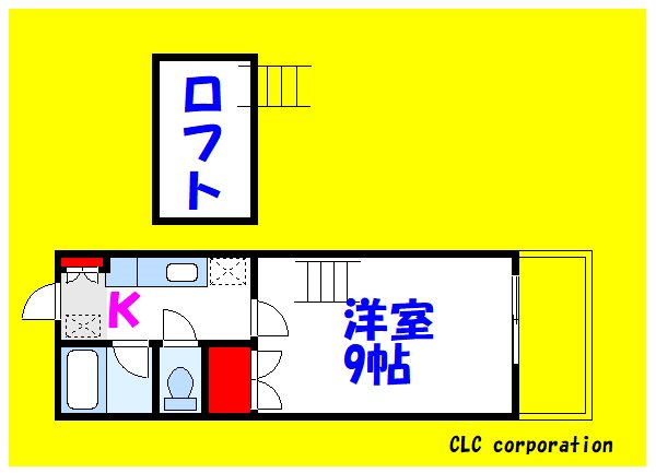 【市川市河原のアパートの間取り】