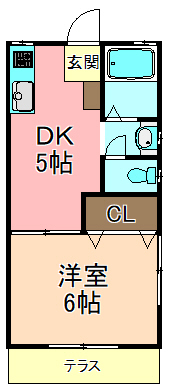 足立区東伊興のアパートの間取り