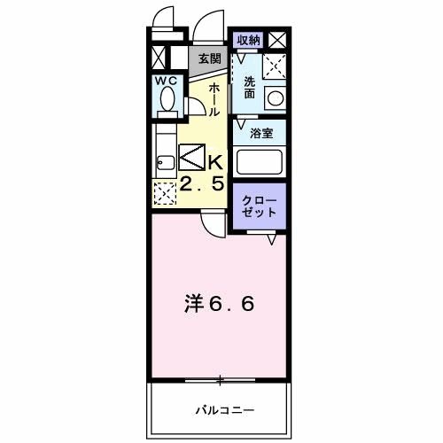 枚方市伊加賀栄町のアパートの間取り