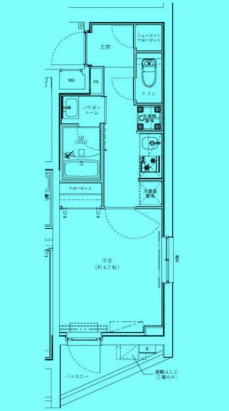 目黒区目黒本町のマンションの間取り