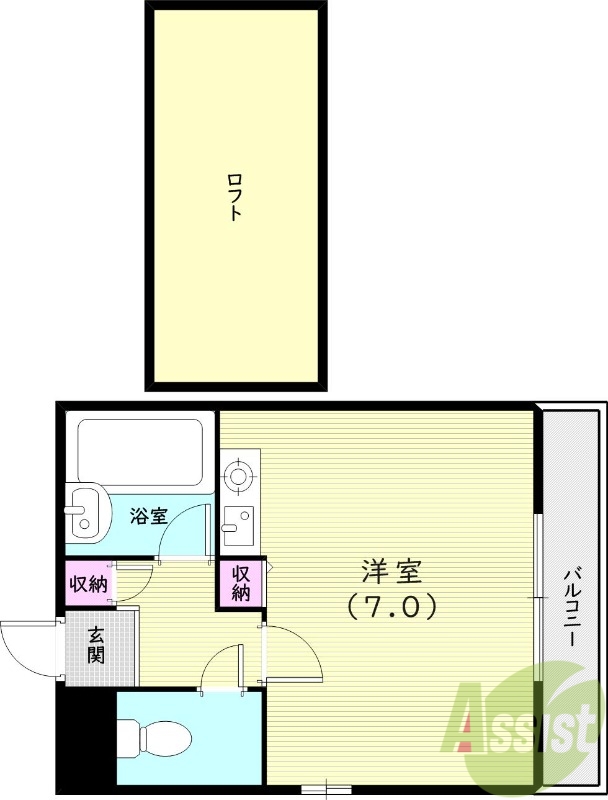 西宮市今津大東町のマンションの間取り