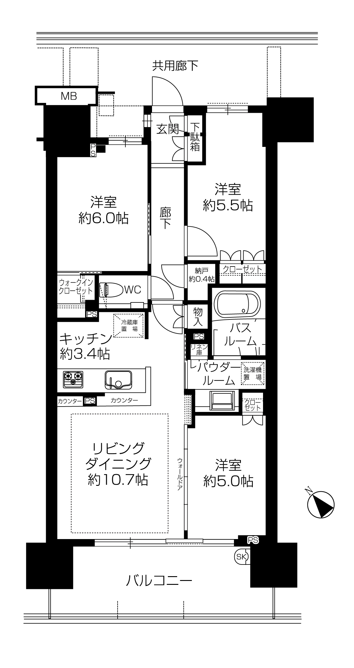 プレミスト昭島　モリパークレジデンスの間取り