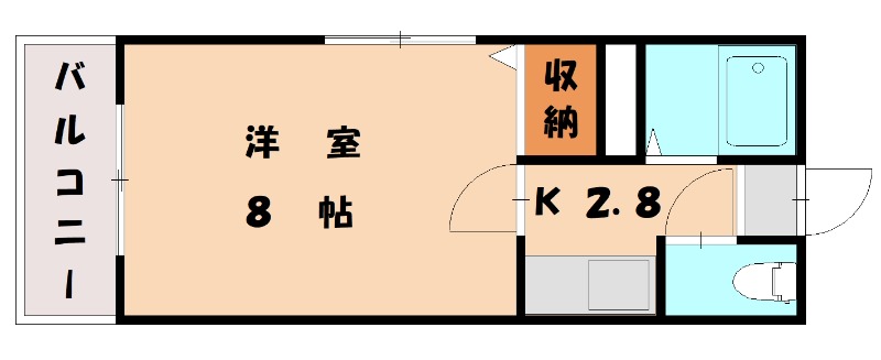 福岡市東区和白丘のマンションの間取り