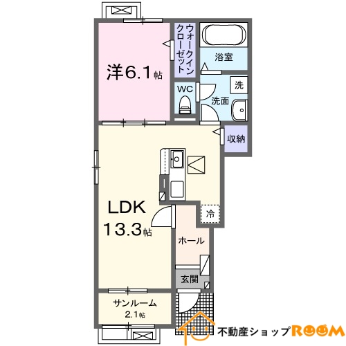 柳川市三橋町久末のアパートの間取り