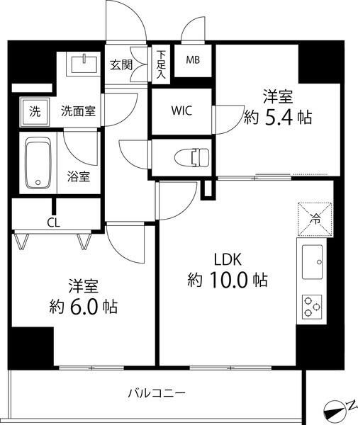 レフィールオーブ町屋駅前の間取り