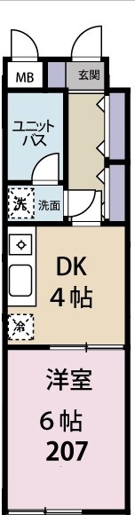 川崎市川崎区中島のマンションの間取り