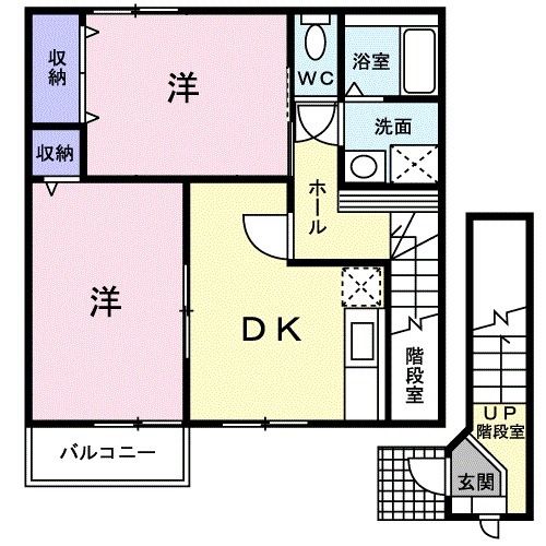 【富士市松岡のアパートの間取り】