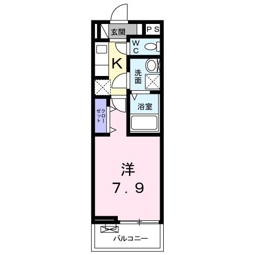 岸和田市宮本町のアパートの間取り