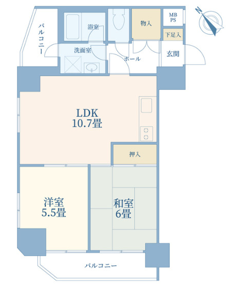 豊島区東池袋のマンションの間取り