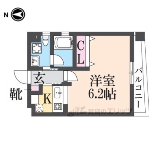 東大阪市西堤学園町のマンションの間取り