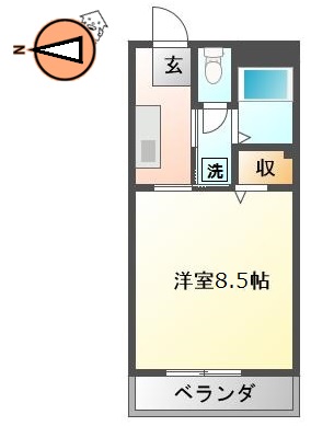 徳島市佐古二番町のマンションの間取り