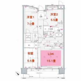 モナーク土浦の間取り